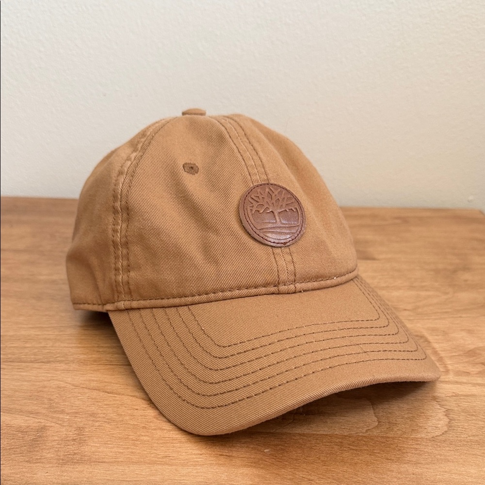 Timberland leather logo baseball cap